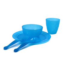 Disposable kids cutlery PP PS plastic plate bowl spoon fork